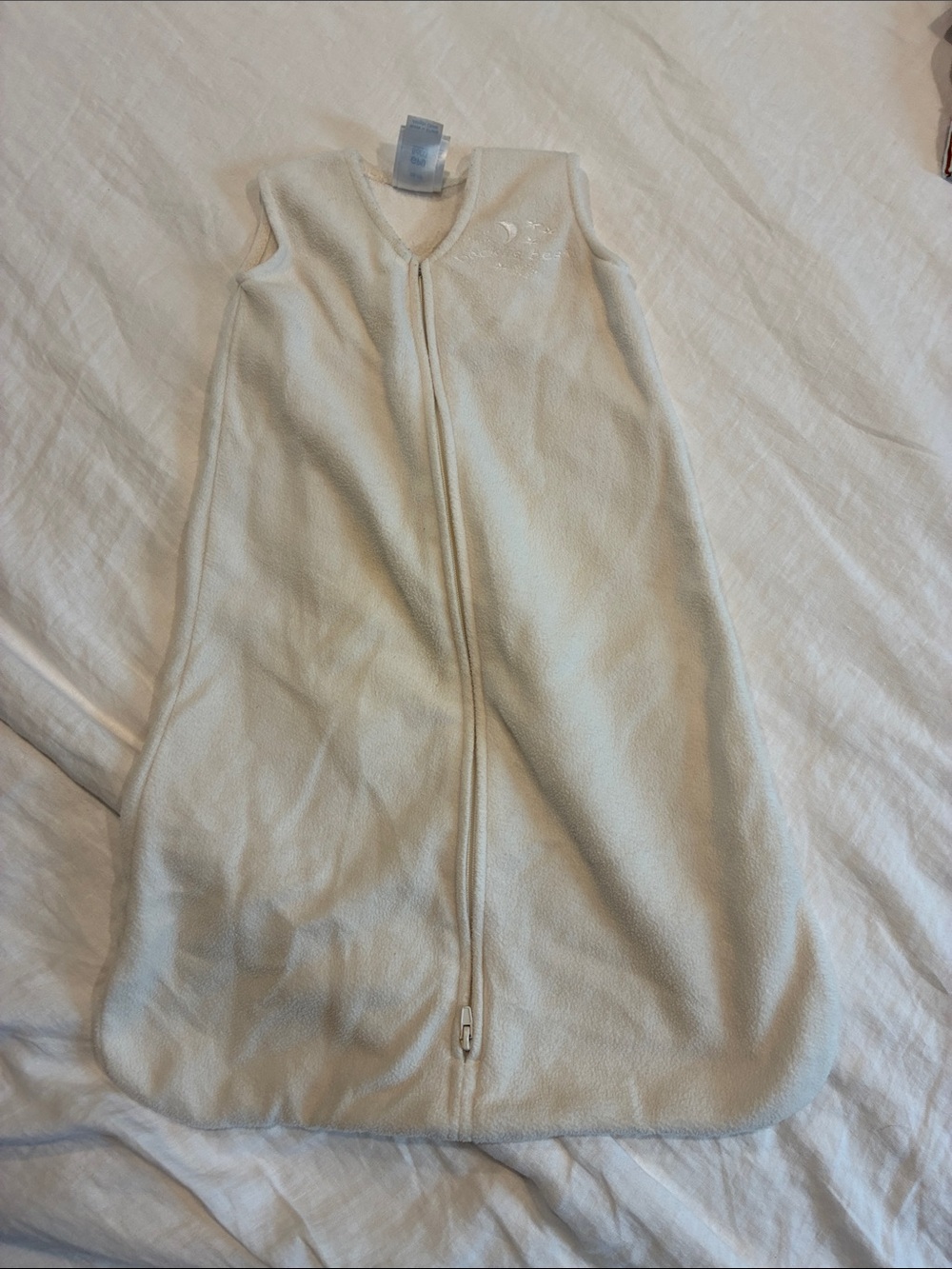 Halo Cream Sleeveless Baby Sleep Sack with Front Zipper
